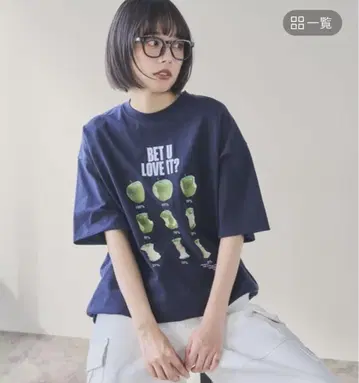 PAGEBOY PBLIM 라인 애플 티셔츠