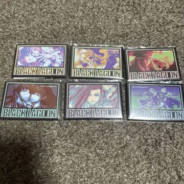 BLACK LAGOON DMM 스크래치 E상 스퀘어 캔뱃지 6종 세트