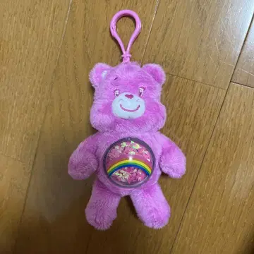케어 베어 플라자 PLAZA 봉제 인형 키링 핑크