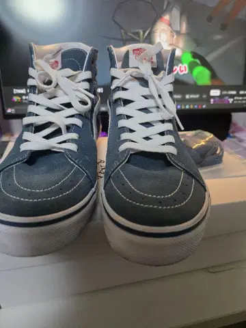 BUMP OF CHICKEN 콜라보 Vans 하이컷 스니커즈 파랑