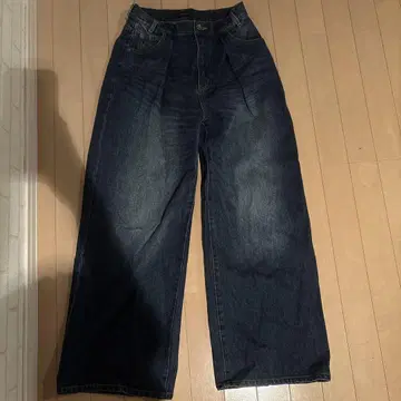 JEANASIS 다크 블루 와이드 팬츠