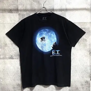 영화 E.T. 티셔츠 L 사이즈 블랙 무비 티셔츠