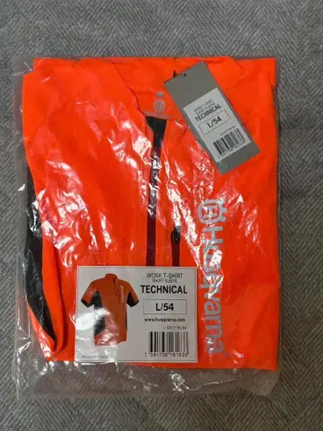 미사용! L 허스크바나 WORK T-SHIRT 티셔츠 작업옷 반팔