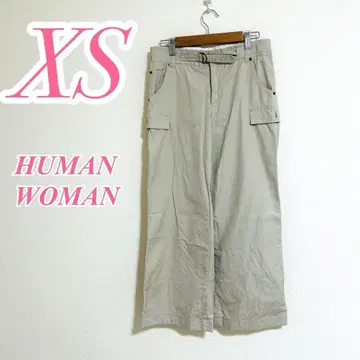HUMAN WOMAN 베이지 와이드 팬츠 XS 캐주얼 코디 포켓