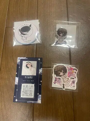 히라테 유리나 이치마루 나인 프로필 카드 핀 배지 캔뱃지 스티커