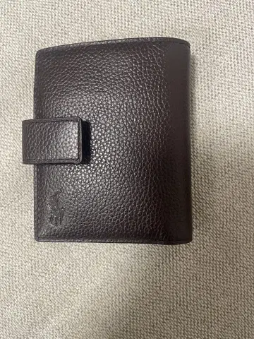 다크 브라운 가죽 3단 폴더형 지갑