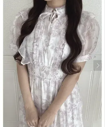 evelyn 라메 프릴 꽃무늬 OP 핑크 프리 사이즈