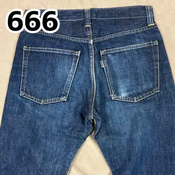 666 SIX3 데님 일본제 사이즈 27 펑크 청바지 팬츠