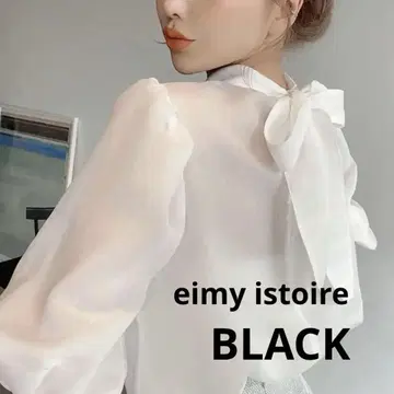 eimy istoire 백 리본 시어 블라우스 BLACK