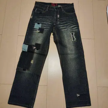 NYLAUS JEANS 패치워크 데님 L 사이즈