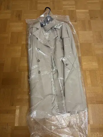 베이지 코트 더블 브레스트