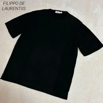 FILIPPO DE LAURENTIIS 반팔 니트 블랙 48