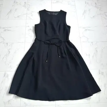 ZARA 자라 베이직 슬리브리스 원피스 벨트 A 라인 블랙