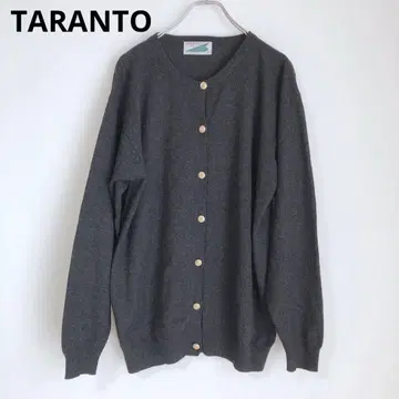 TARANTO 긴팔 가디건 겉옷 캐시미어 상의 블랙 2XL