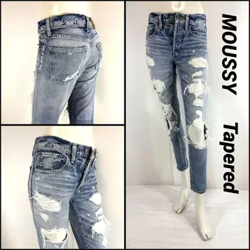 MOUSSY 마우지 테이퍼드 하드 크러쉬 사이즈 23 68cm