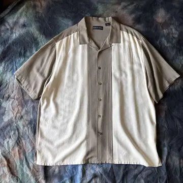바라쿠타 오픈 카라 셔츠 실크 셔츠 XL