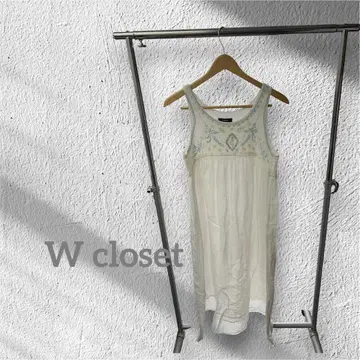w closet 자수 슬리브리스 튜닉 F 사이즈