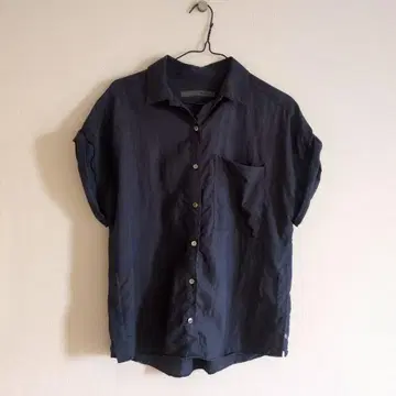 Spick & Span 네이비 반팔 셔츠