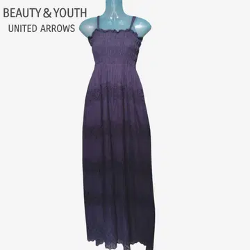 B&Y BEAUTY&YOUTH 인도 엠블로 맥시 원피스 레이스 네이비