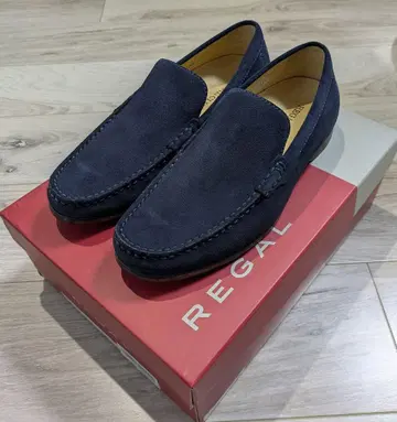 REGAL 네이비 스웨이드 로퍼