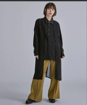 모듬 레이어 롱 셔츠