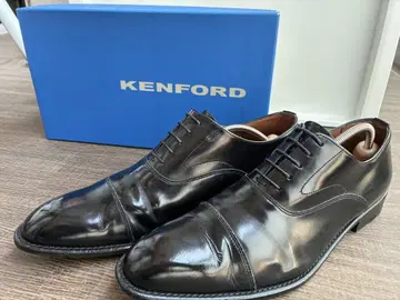 KENFORD 블랙 가죽 드레스 신발