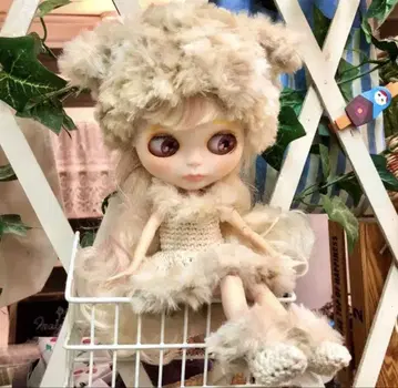 아이시 인형 브라이스 아웃핏 베이지 고양이 세트