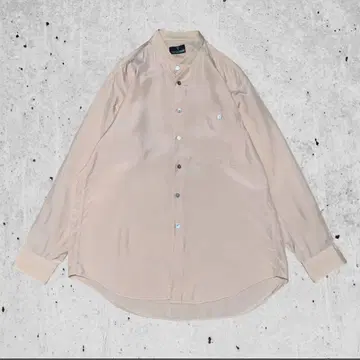 90s TRUSSARDI 트루사르디 밴드 카라 실크 셔츠