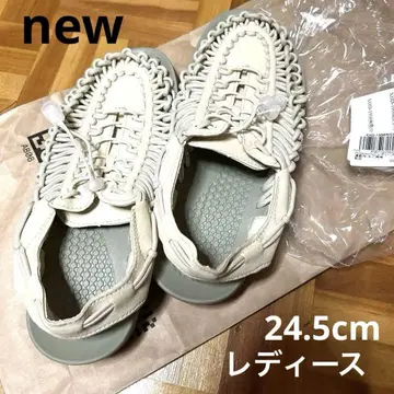 미사용 새상품 킨풍 여성용 스포츠 샌들 크림색 24.5cm