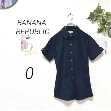 9094-1 바나나 리퍼블릭 반팔 셔츠 블라우스 무지 사이즈 0