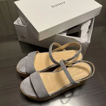 새상품급 SUNNY 그레이 웨지솔 샌들