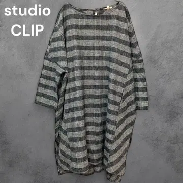 studio CLIP 스튜디오 클립 글렌체크 원피스 린넨 혼방