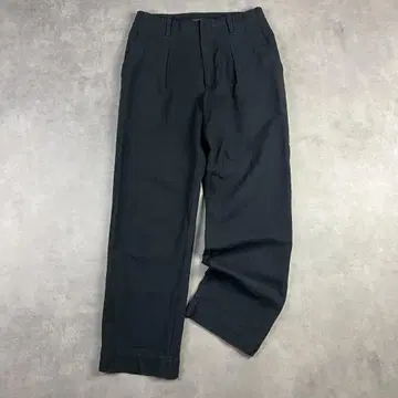 북유럽 생활 도구점 코튼 린넨 턱 팬츠 블랙 조절기 포함