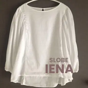 슬로브 이에나 SLOBE IENA 코튼 아문젠 개더 슬리브 블라우스