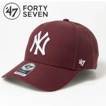 47BRAND 캡 모자 양키스 다크 마룬 MVP MLB 야구
