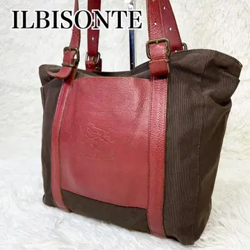 ILBISONTE 토트백 캔버스 가죽 빈티지 일비종떼