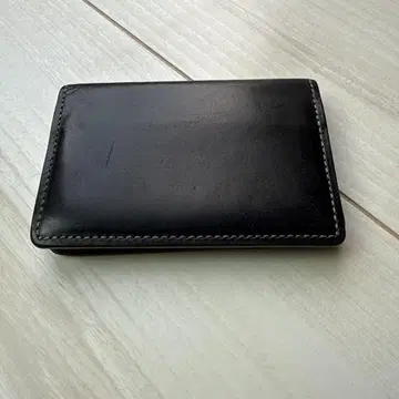 GANTZO 가죽 명함지갑 블랙 브라이들 가죽 일본제
