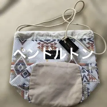 택 포함 새상품 펜들턴 메쉬 드로우 파우치