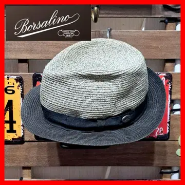 Borsalino 볼사리노 바이컬러 중절모 페이퍼 모자 59