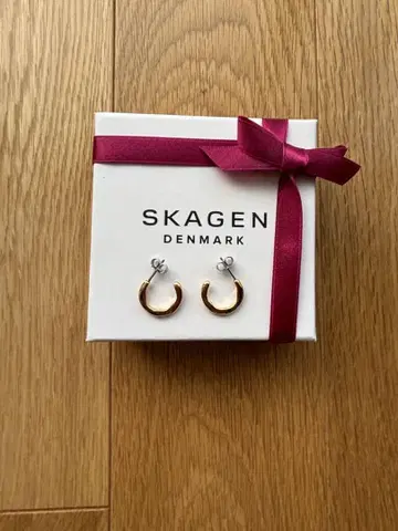 SKAGEN 후프 귀걸이 골드 컬러