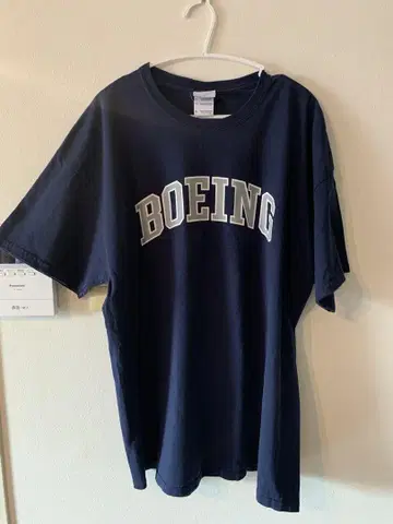 기업 T 보잉 Boeing 프린트 티셔츠 네이비