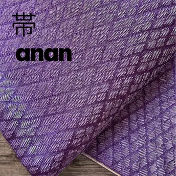 보라색 꽃 무늬 오비 anan
