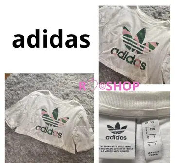 아디다스 숏 기장 로고 티셔츠 아디다스 S 화이트