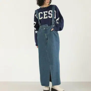 데님 점퍼 스커트