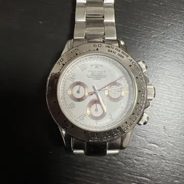 TECHNOS 크로노그래프 시계 실버