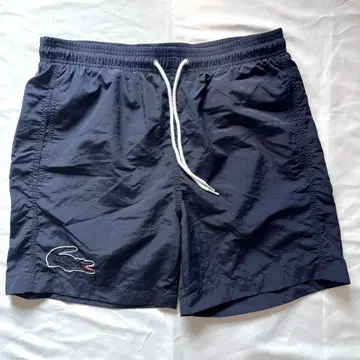 LACOSTE 라코스테 수륙 양용 숏 팬츠 네이비 M 데카와니 자수