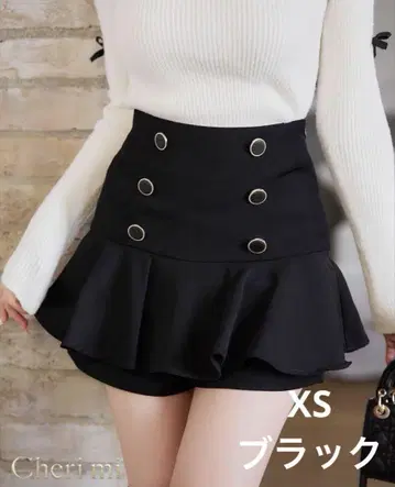 셰리미 더블 버튼 치마바지 블랙 XS