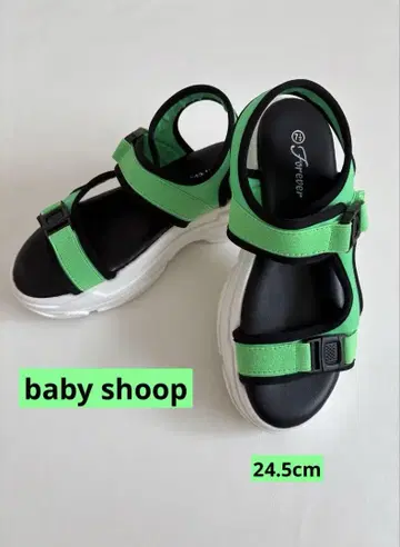 baby shoop 스포츠 샌들 네온 그린 24.5cm