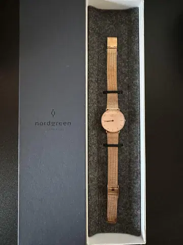 nordgreen 아날로그 수동 와인딩 시계 로즈 골드