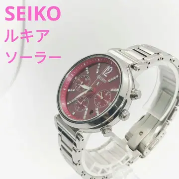 새상품급 SEIKO 세이코 콜키아 레드 다이아 인덱스 솔라 [정상 작동]